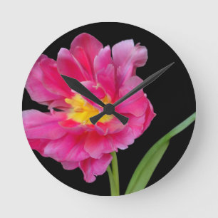 Blossoms Flowers Party Shower Congratulations Love Round Clock