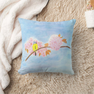 Blossoms & Garden Bird Cushion