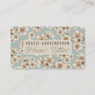 Blossoms House Sitter Business Card