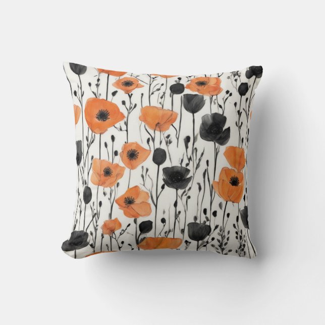 Blossoms in Abstraction Floral Abstract Collection Cushion (Front)