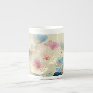 Blossoms in Bloom – Soft Pastel Botanical Art #1 Bone China Mug