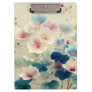 Blossoms in Bloom – Soft Pastel Botanical Art #1 Clipboard
