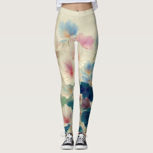 Blossoms in Bloom – Soft Pastel Botanical Art #1 Leggings