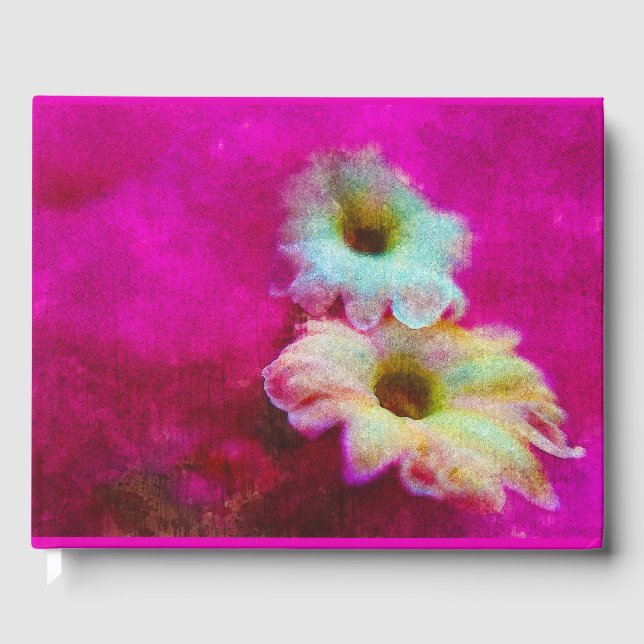 Blossoms in pink  guest book (Front)