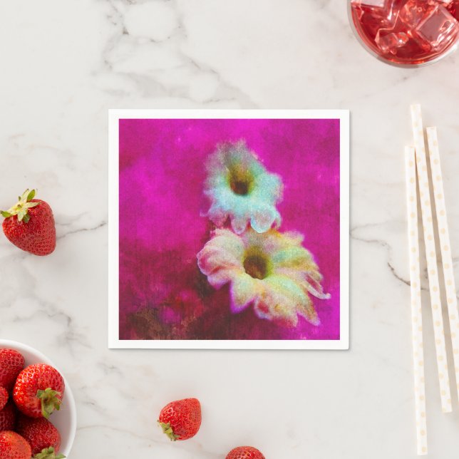 Blossoms in pink  napkin (Insitu)