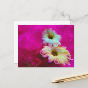 Blossoms in pink postcard