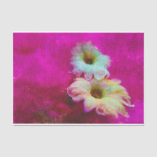 Blossoms in pink tissue paper
