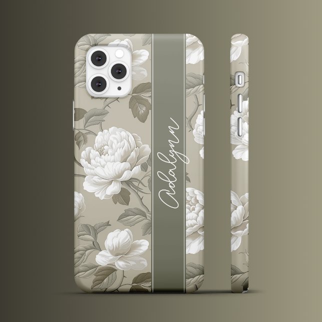 Blossoms in Sage Case-Mate iPhone Case (Creator Uploaded)