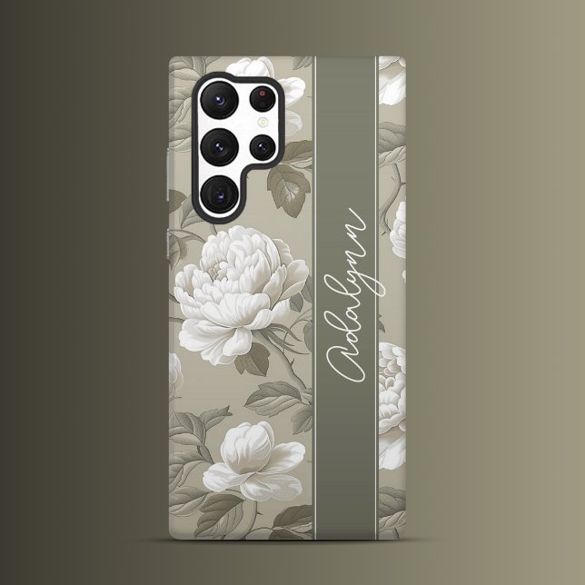 Blossoms in Sage  Samsung Galaxy S22 Ultra Case (Creator Uploaded)