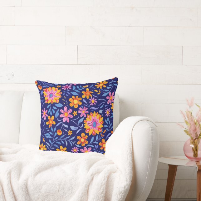 Blossoms in the Breeze 20x20 Throw Pillow (Couch)