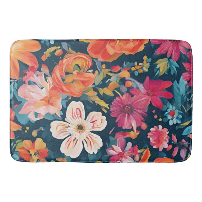 "Blossoms of Hope" Graphic Art  Bath Mat (Front)
