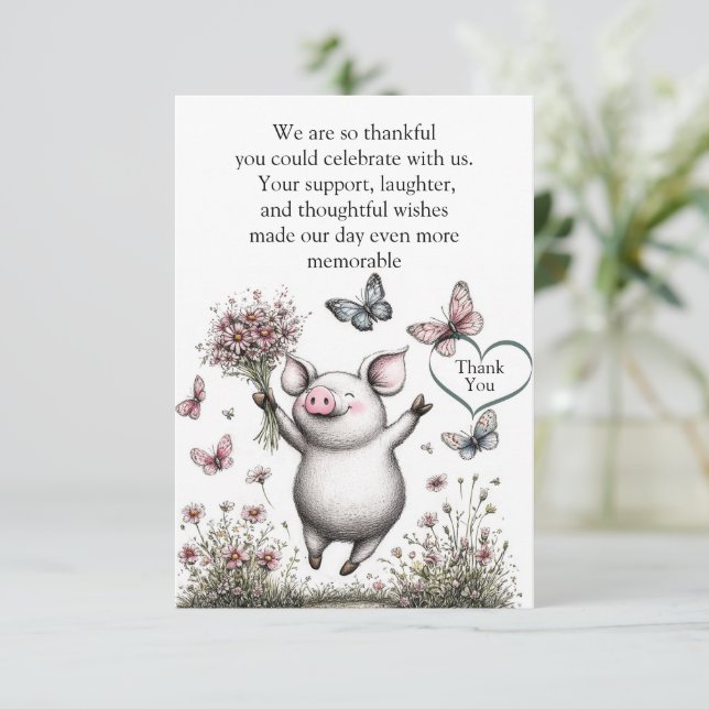 Blossoms of Joy Thank You Card (Standing Front)