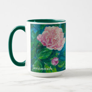 "Blossoms of Love" Personalised Rose Mug