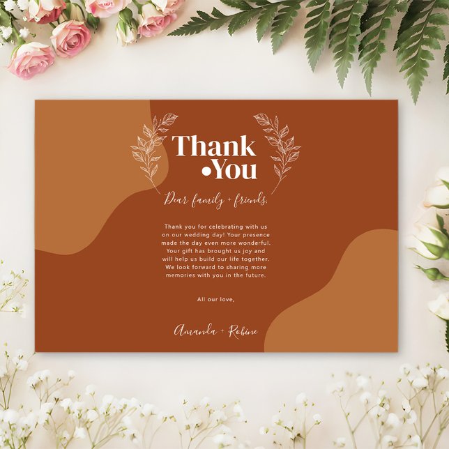 Blossoms of Love: Simple Abstract Leaves Thank You (Creator Uploaded)