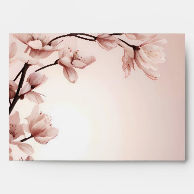 Blossoms of Love" Wedding Invitation Collection Envelope (Front)