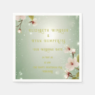 Blossoms of Love" Wedding Invitation Collection Napkin