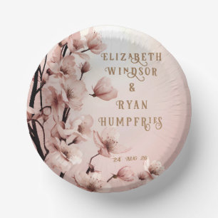 Blossoms of Love" Wedding Invitation Collection Paper Plate