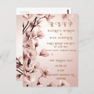 Blossoms of Love" Wedding Invitation Collection Postcard