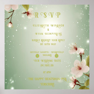 Blossoms of Love" Wedding Invitation Collection Poster