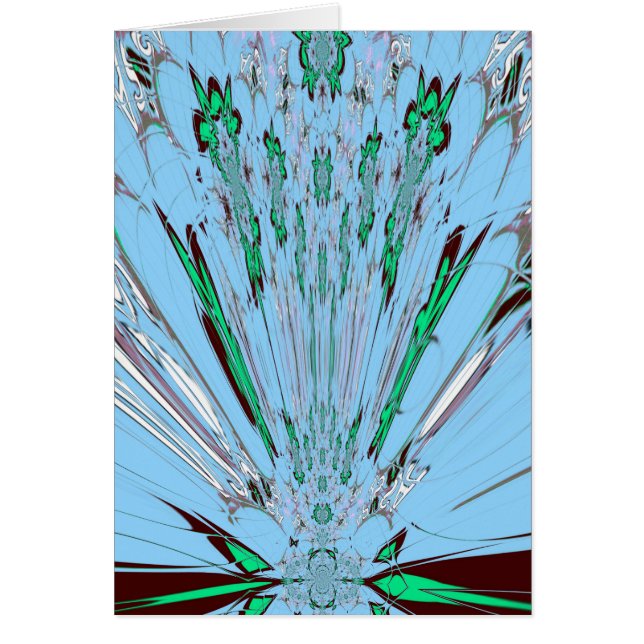 Blossoms of Serenity: Beautiful Aqua Blue Floral  (Front)