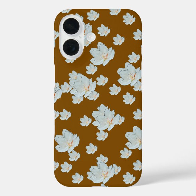 Blossoms On Brown       Case-Mate iPhone Case (Back)