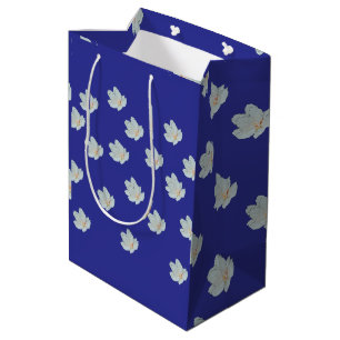 Blossoms On Deep Blue Medium Gift Bag