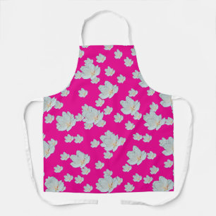 Blossoms On Hot Pink Apron