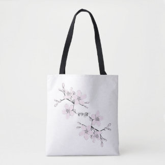Blossoms Pink All-Over-Print Tote Bag