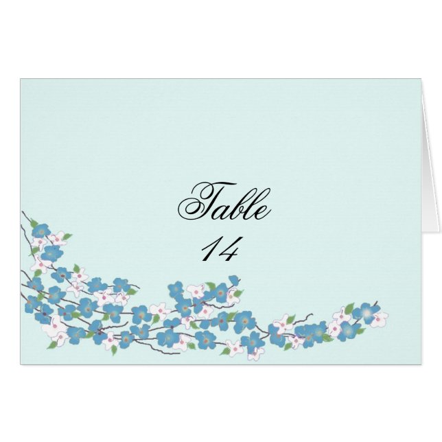 Blossoms Table Seating Card (Front Horizontal)