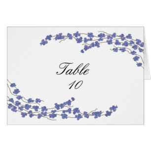 Blossoms Table Seating Card - Blue Blossoms