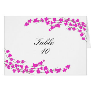 Blossoms Table Seating Card - Magenta