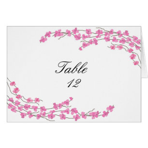 Blossoms Table Seating Card - Pink Blossoms