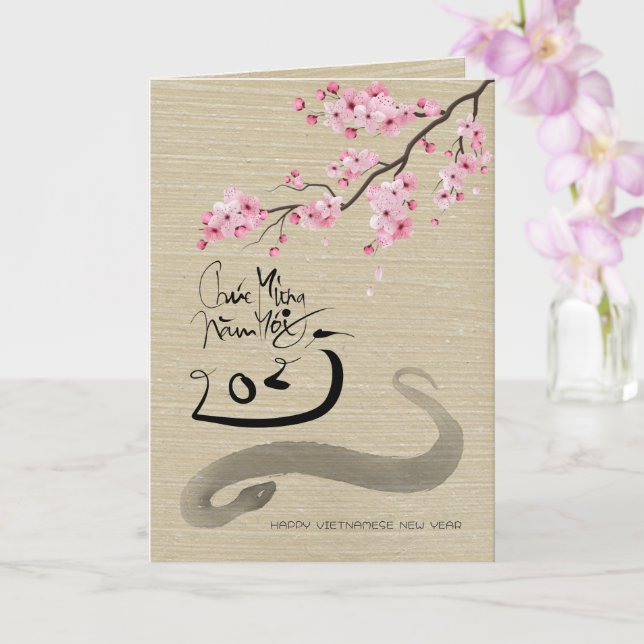 Blossoms Vietnamese New Year of the Snake VGC Card (Orchid)