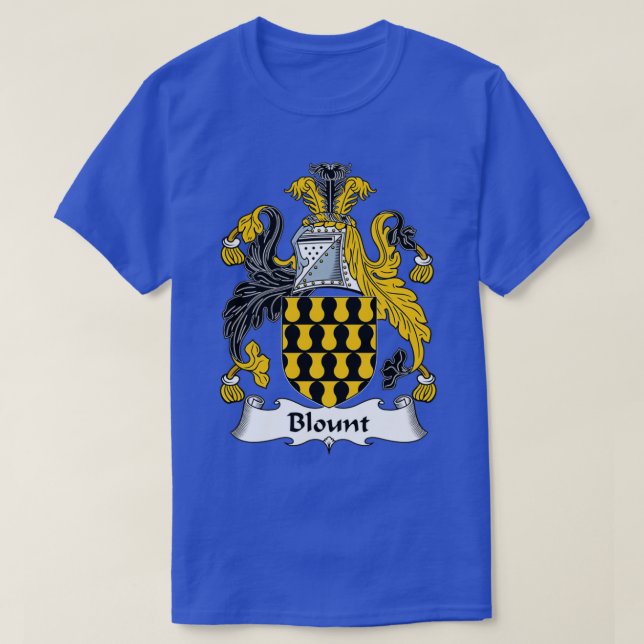 Blount Coat of Arms Family Crest  T-Shirt (Design Front)