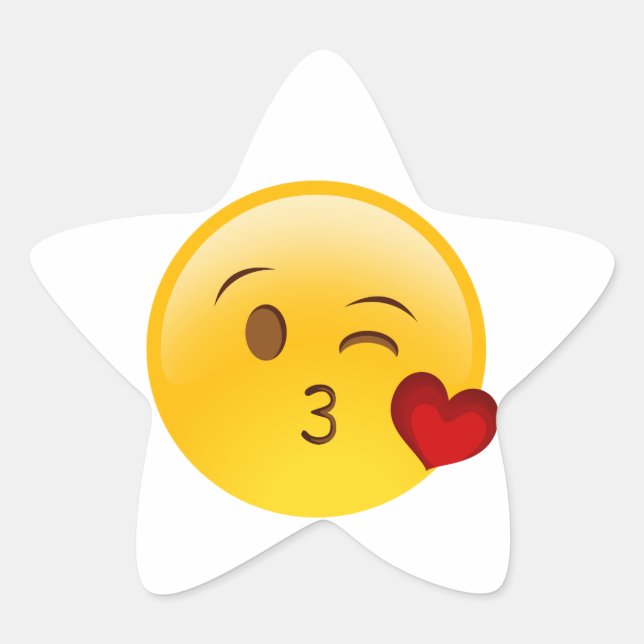 Blow a kiss emoji sticker (Front)