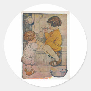 Blow Bubbles Classic Round Sticker