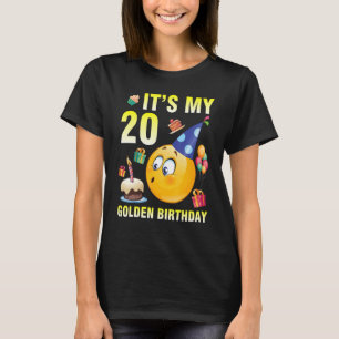 Blow Candle Cake Happy To Me You It's My 20 Golden T-Shirt