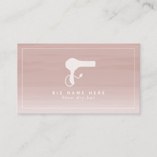 Blow Dry Bar Cosmetologist Blush Ombre Business Card