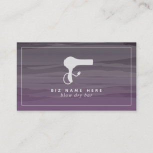 Blow Dry Bar Cosmetologist Purple Ombre Business Card