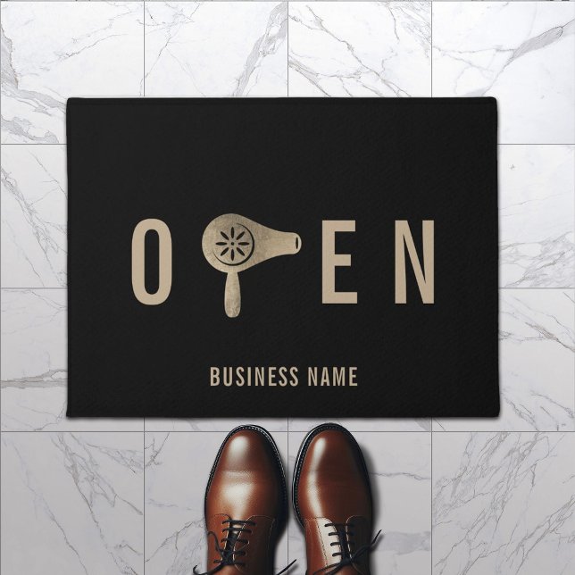 Blow Dry Bar Hair Salon Open Welcome Doormat (Creator Uploaded)