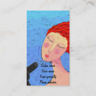 Blow Dry Hair Stylist Business Card