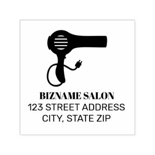 Blow Dryer Hair Salon Beauty Business Self-inking Stamp
