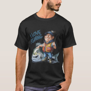 Blow Fish Working Hard, Rough Day Quote T-Shirt