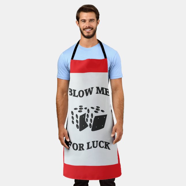 BLOW ME FOR LUCK  APRON (Worn)