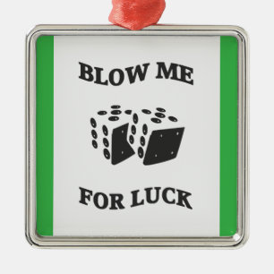 BLOW ME FOR LUCK METAL TREE DECORATION