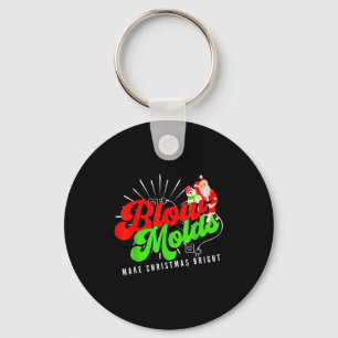 Blow Molds Make Christmas Bright Groovy Key Ring