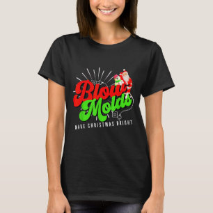 Blow Molds Make Christmas Bright Groovy  T-Shirt