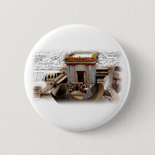 Blow the Shofar in Zion 6 Cm Round Badge
