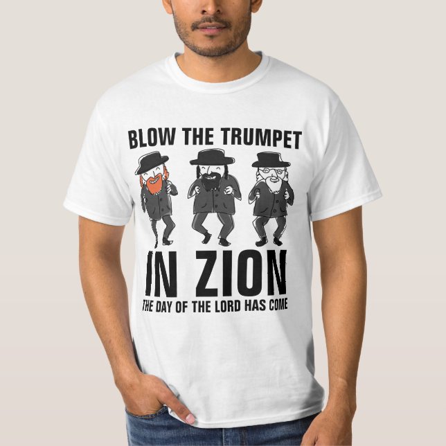 BLOW THE TRUMPET IN ZION, Messianic t-shirts (Front)