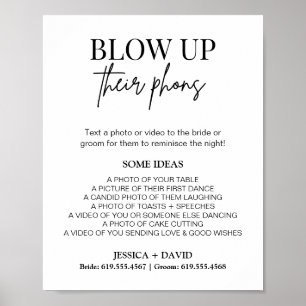 Blow Up Their Phone Sign   Wedding Photo Hunt Game